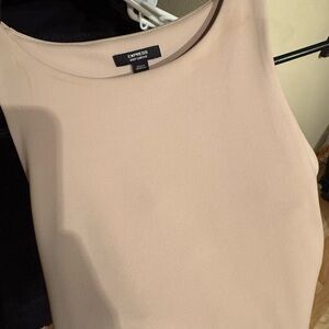 Express Light Tan Sleeveless Blouse